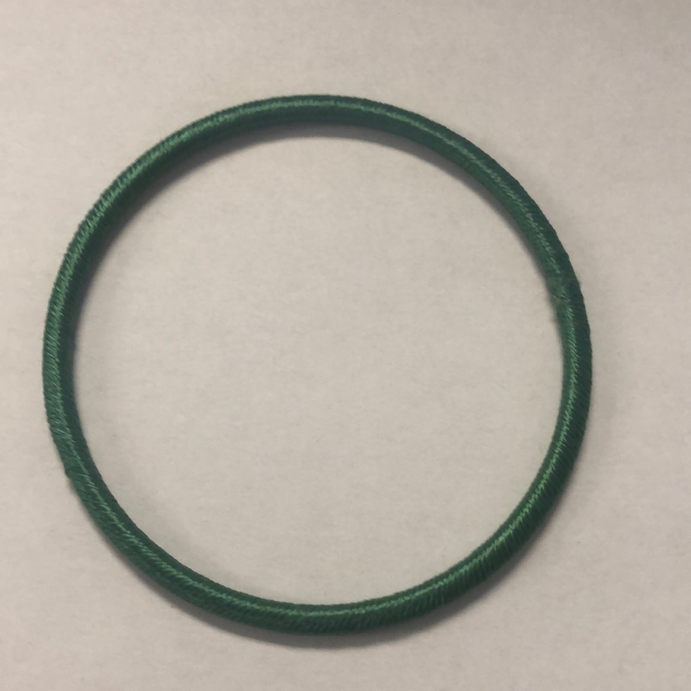 Green knit bracelet